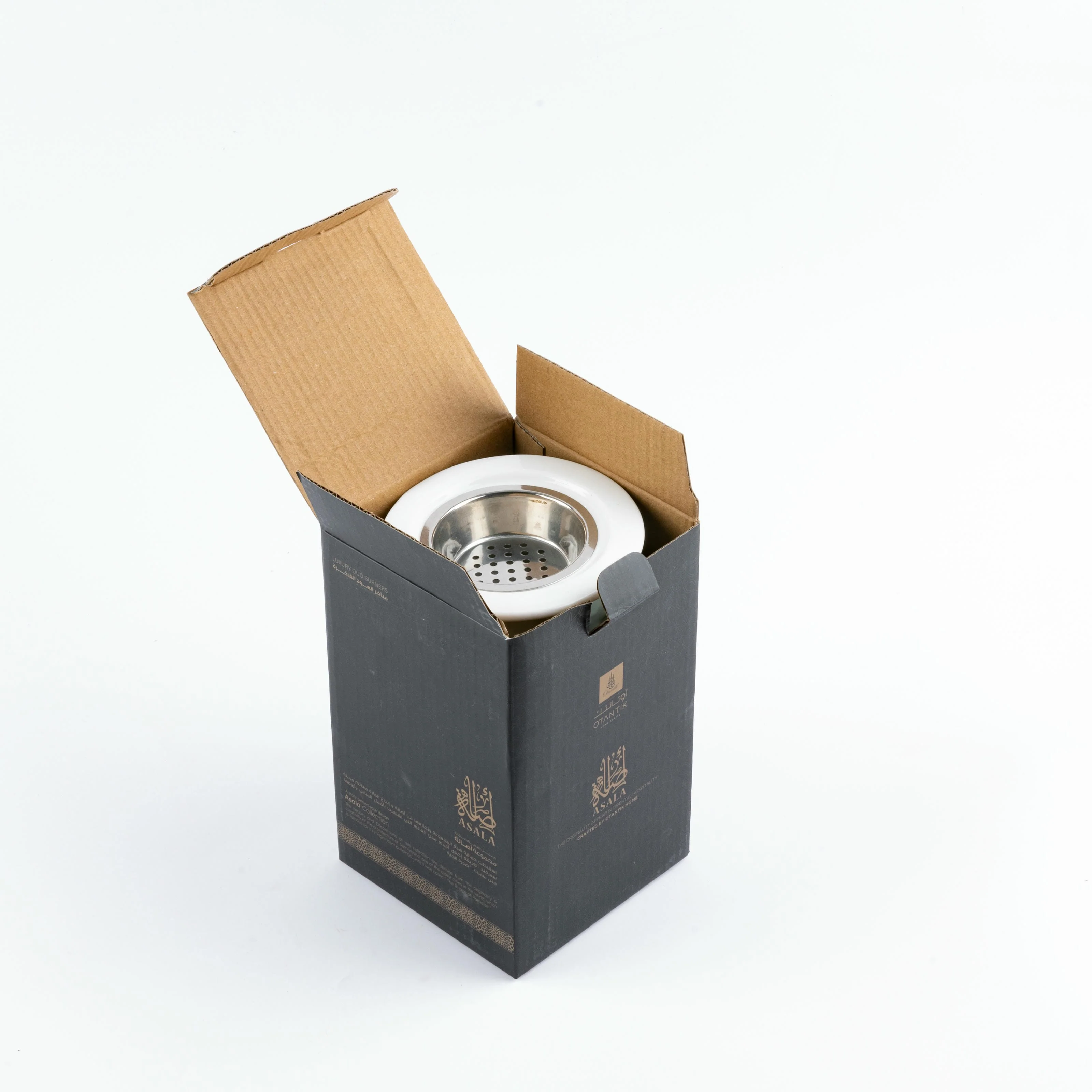 Asala - Incense Burner - Beige & Silver - Image 4