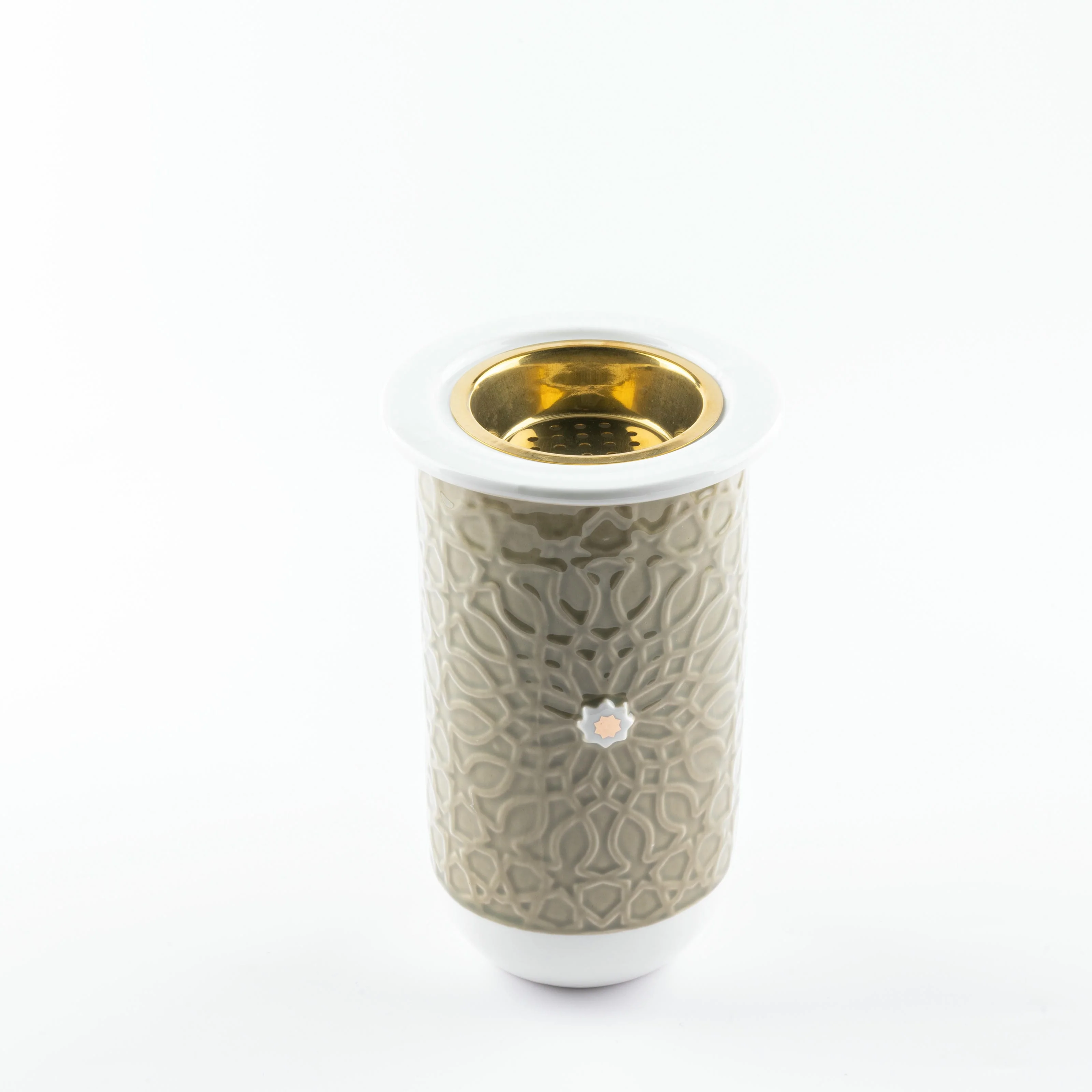 Asala - Incense Burner - Olive Green & Gold - Image 3