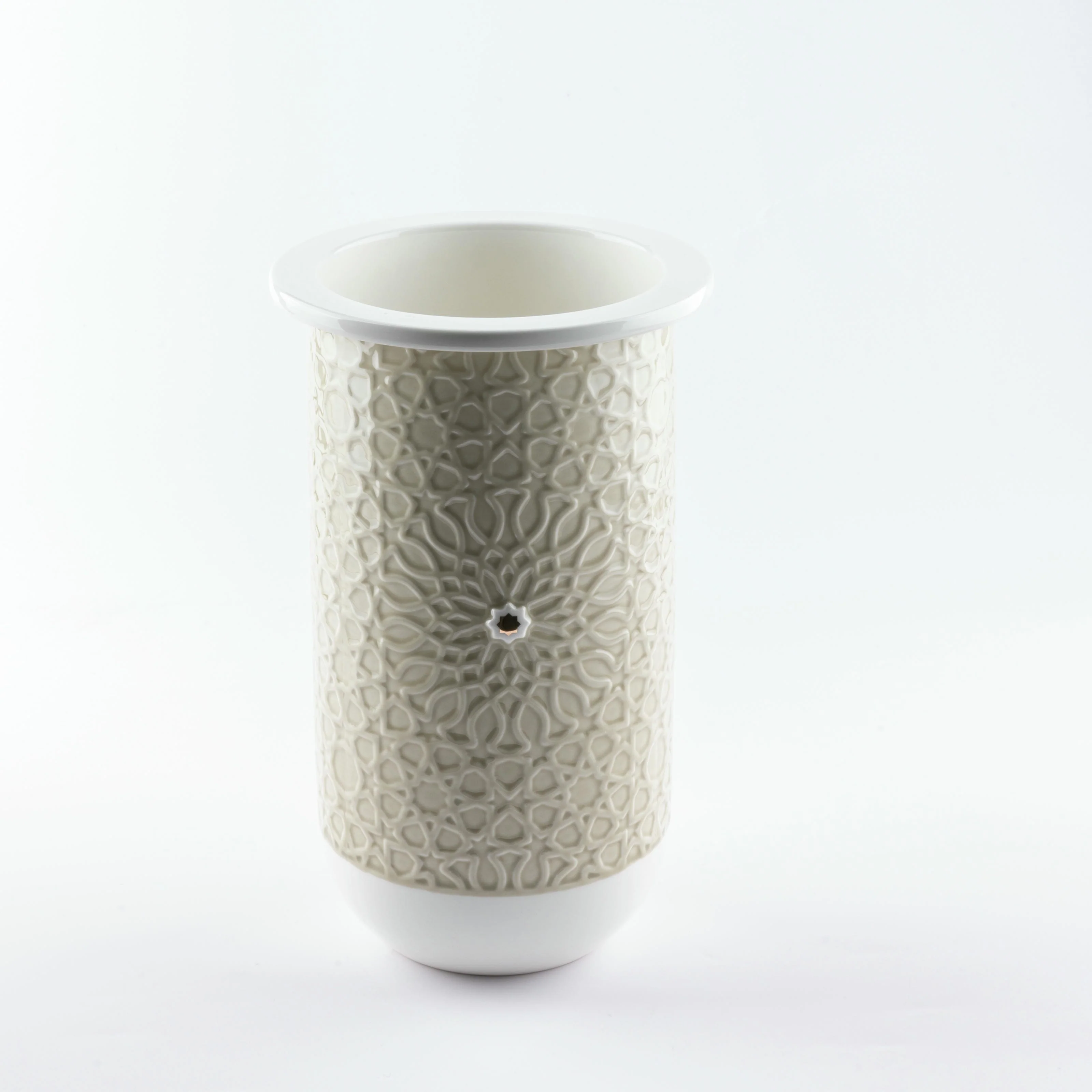 Asala - Large Decorative Vase - Beige & Gold - Image 4