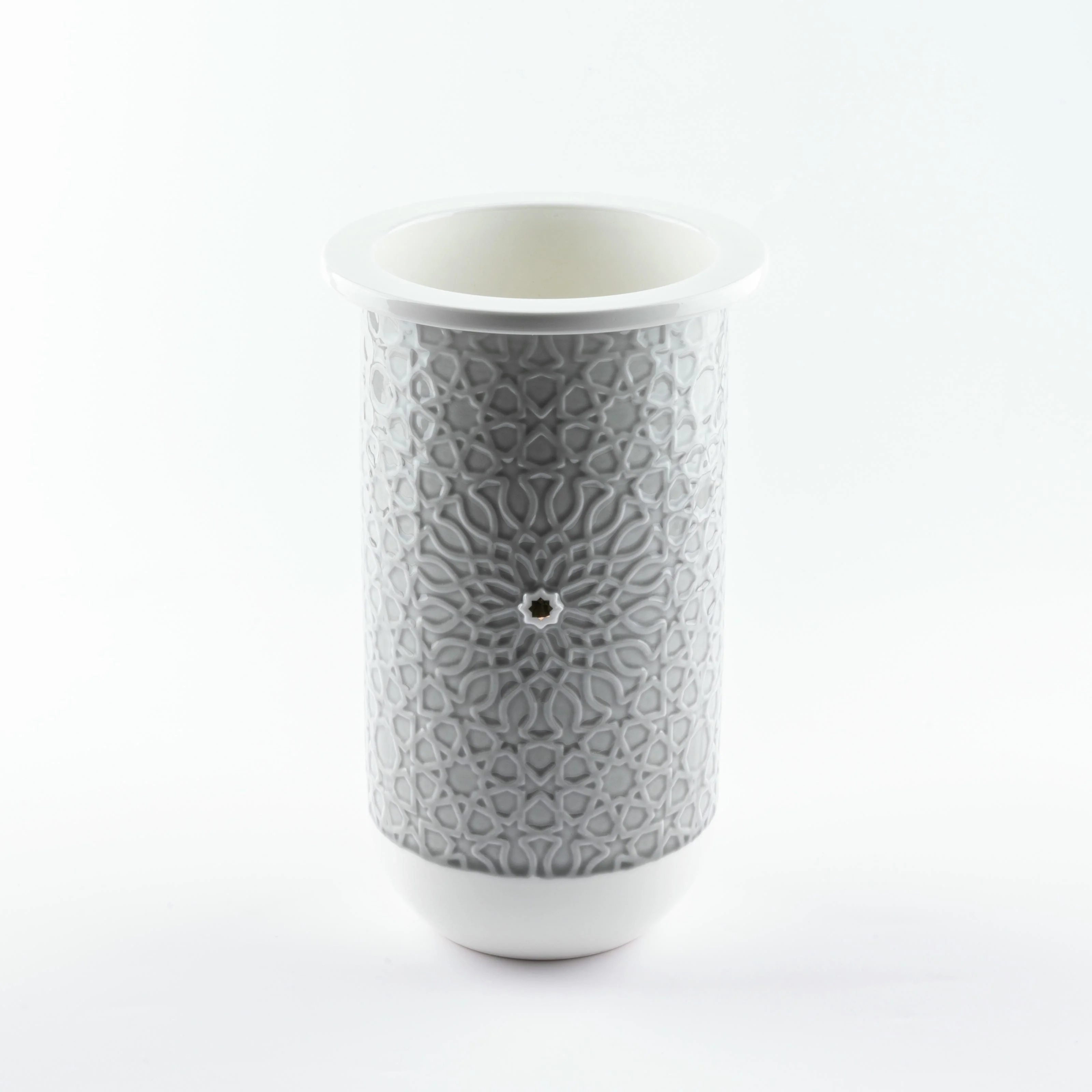 Asala - Large Decorative Vase - Grey & Gold - Image 3