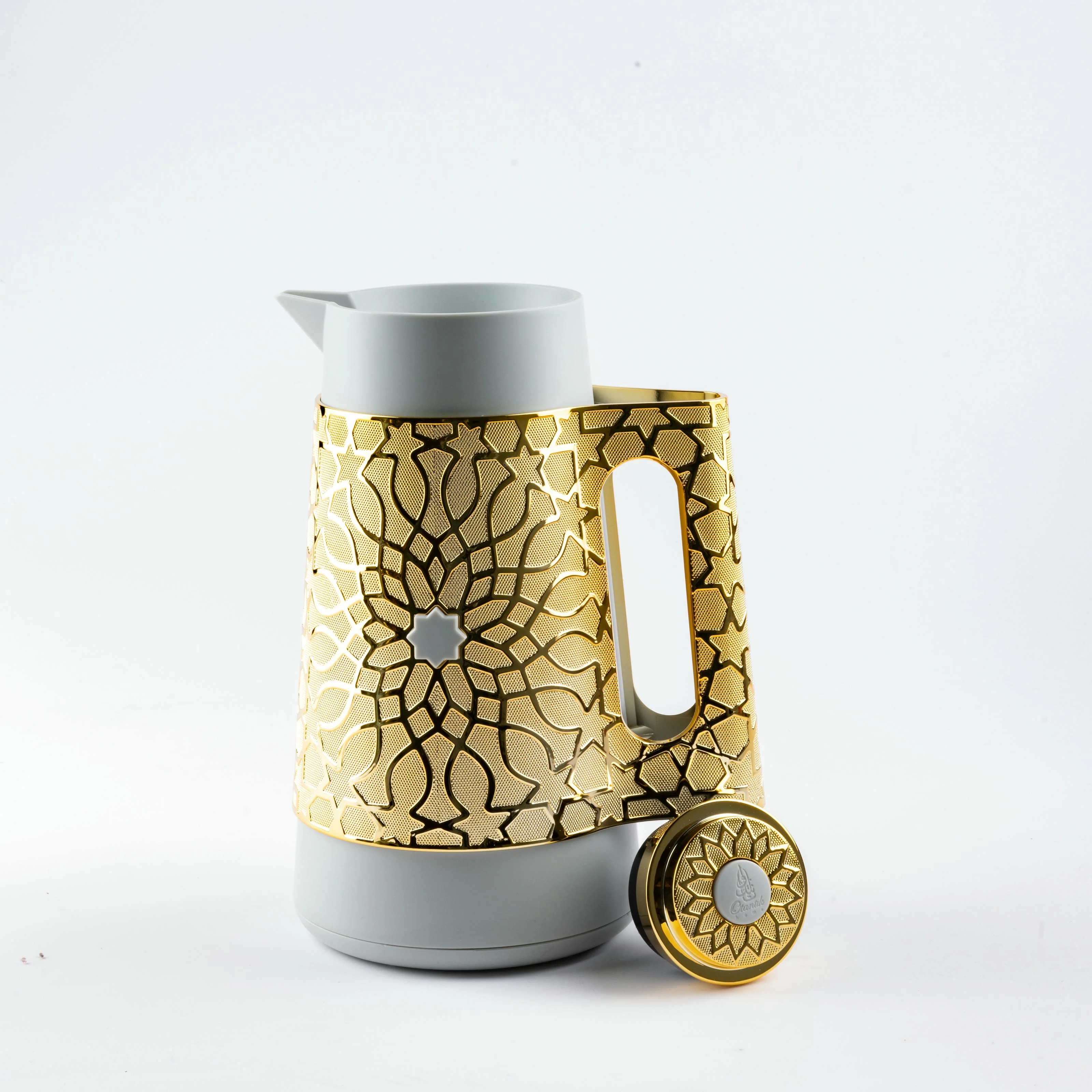 Asala - Vacuum Flask / Thermos - Grey & Gold - Image 3
