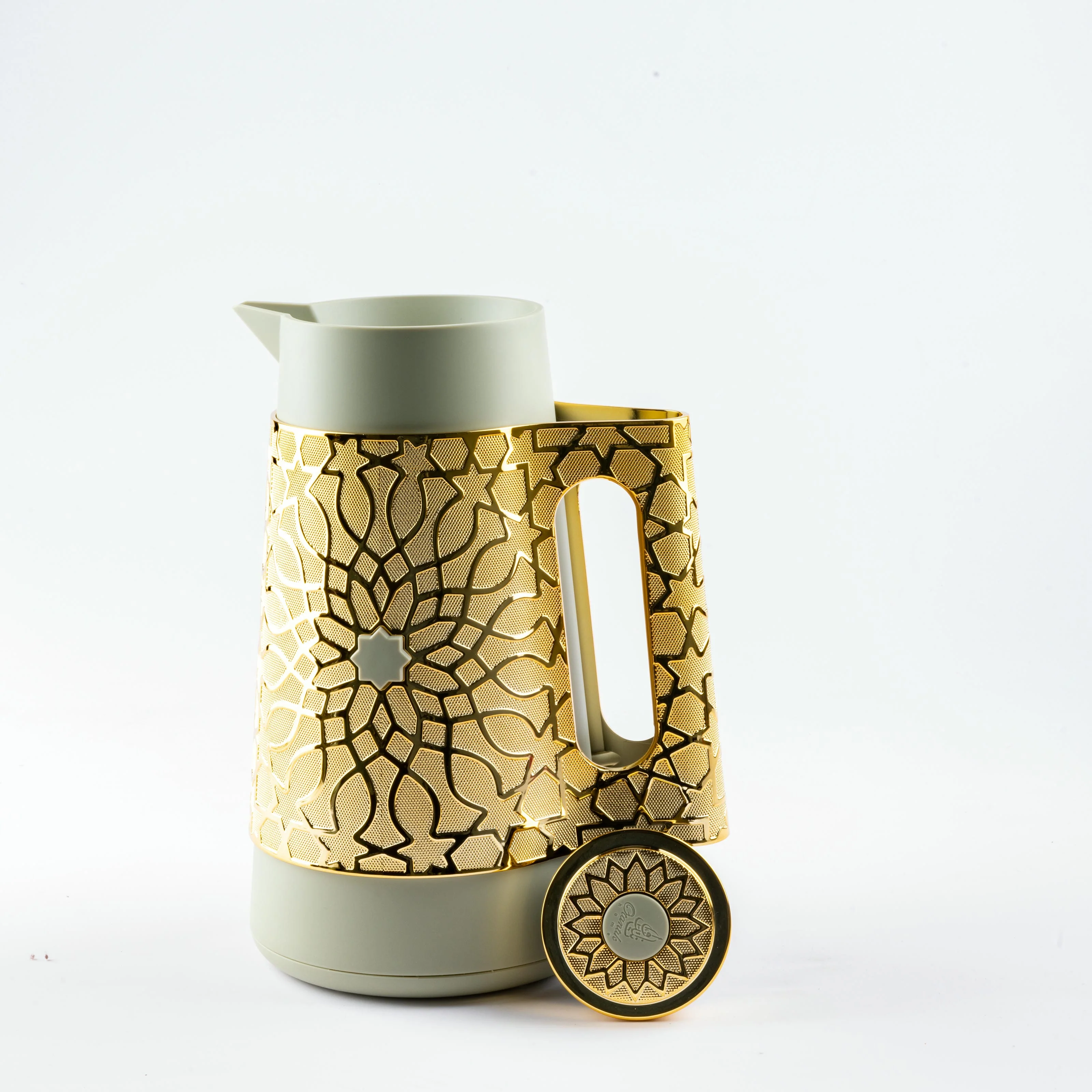 Asala - Vacuum Flask / Thermos - Olive Green & Gold - Image 3