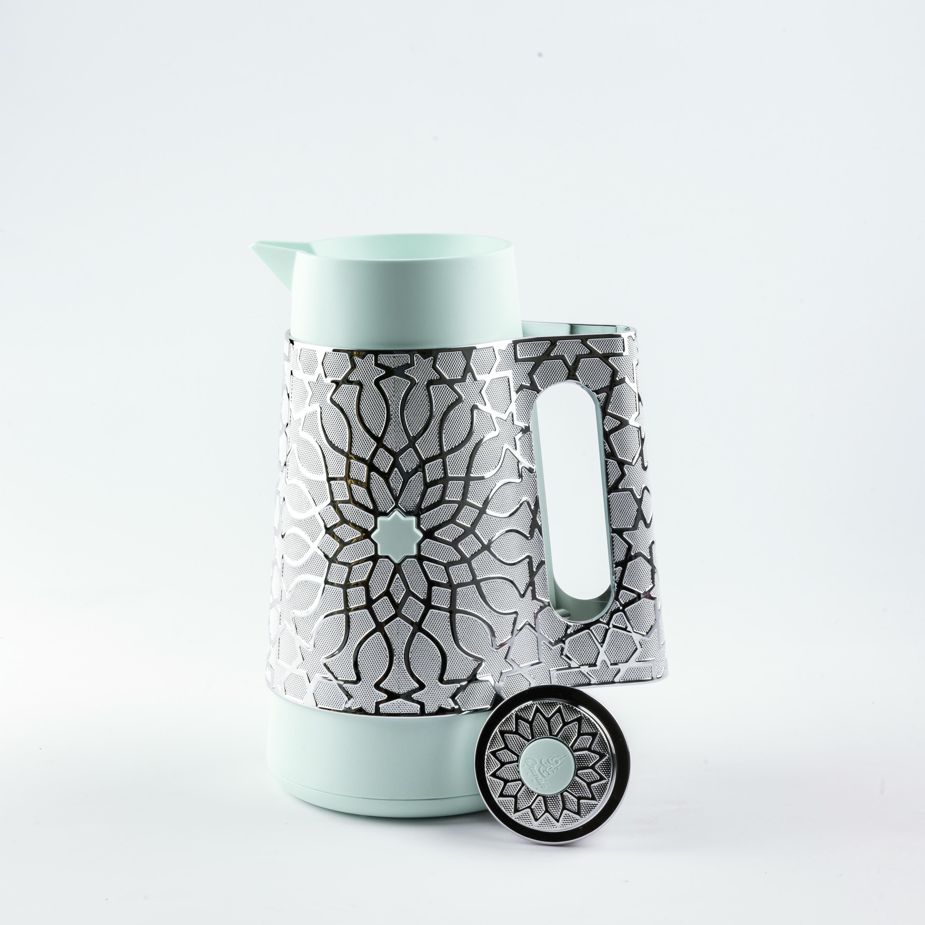 Asala - Vacuum Flask / Thermos - Teal & Silver - Image 3