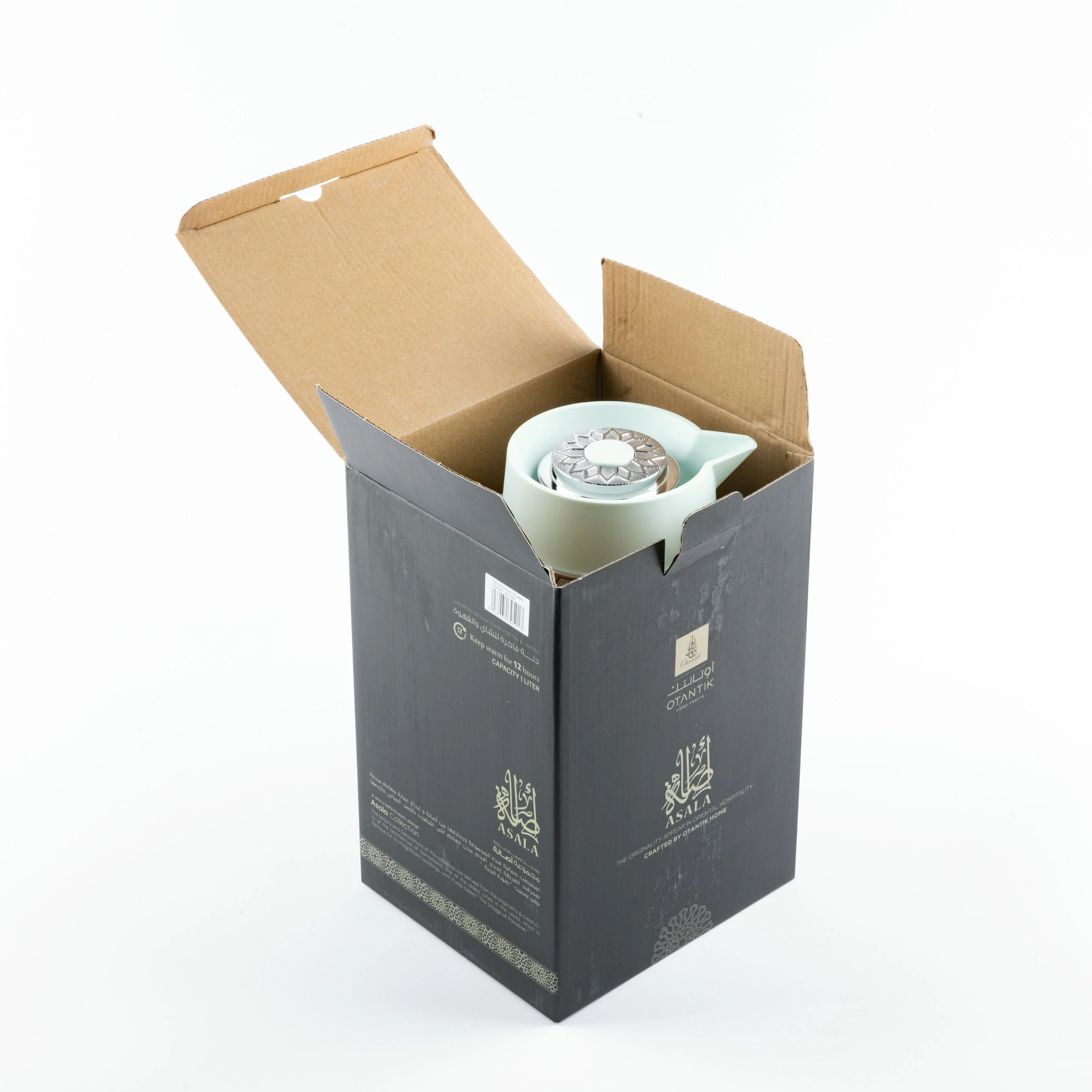 Asala - Vacuum Flask / Thermos - Teal & Silver - Image 5