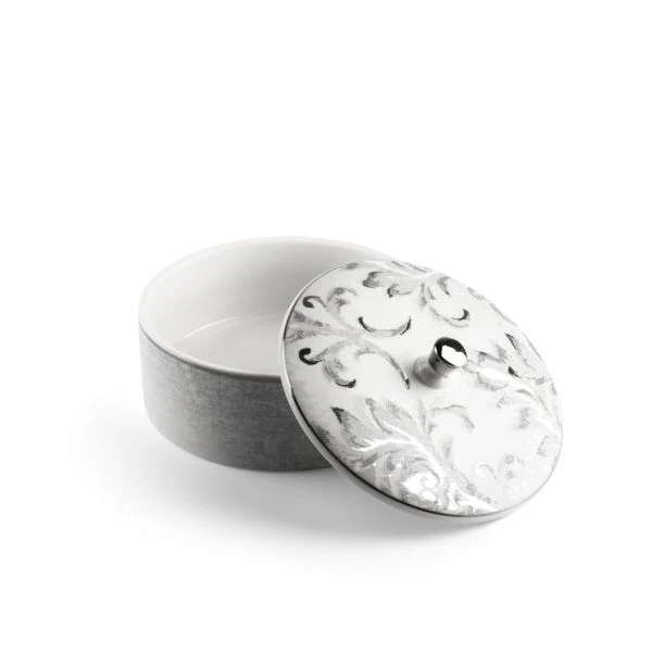 Classy Harir - Decorative Small Canister/Server - Grey & Silver - Image 4