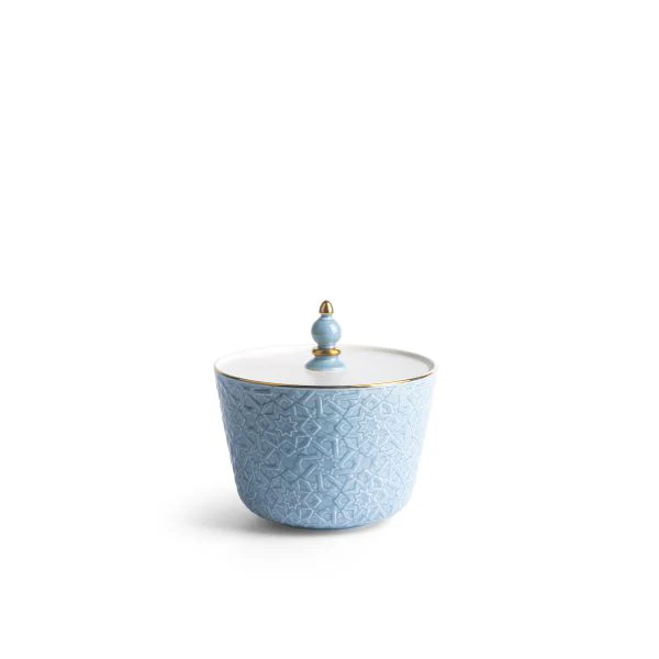 Crown - Small Date Bowl - Baby Blue & Gold - Image 3