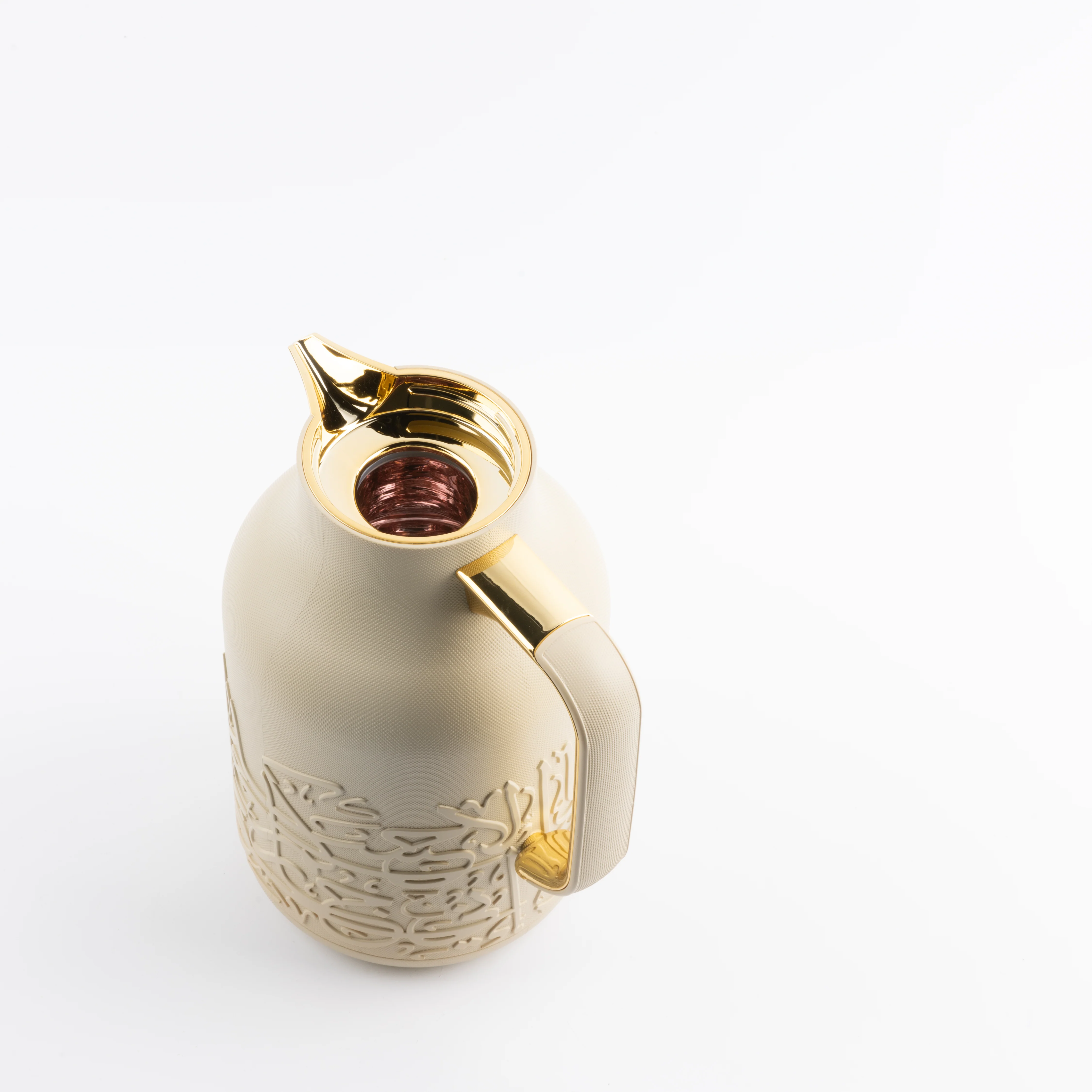 Jiwar - Vacuum Flask / Thermos - Ivory & Gold - Image 3