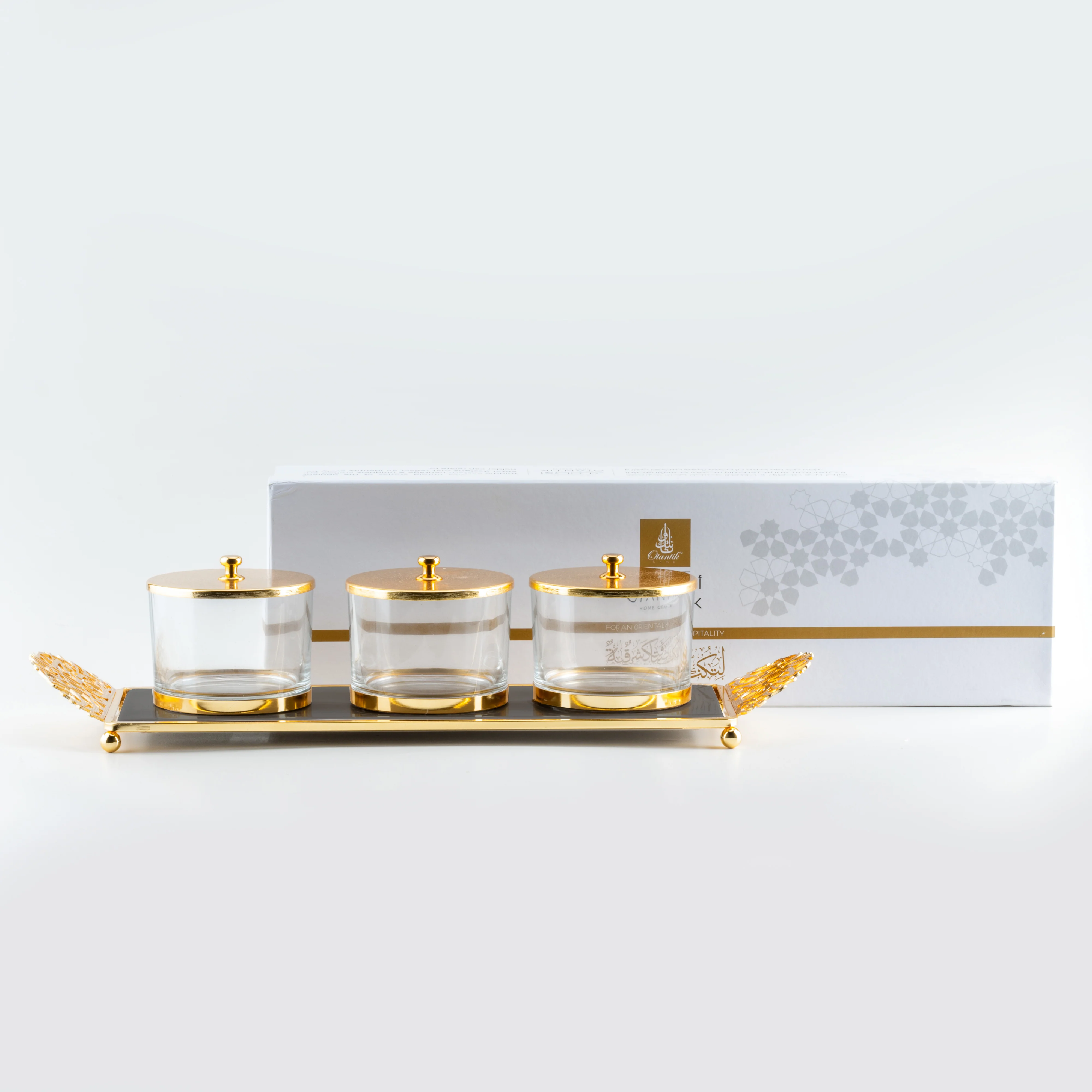 Limited Edition - Snack Serving set (3 Bowls)- Black & Gold - Image 5