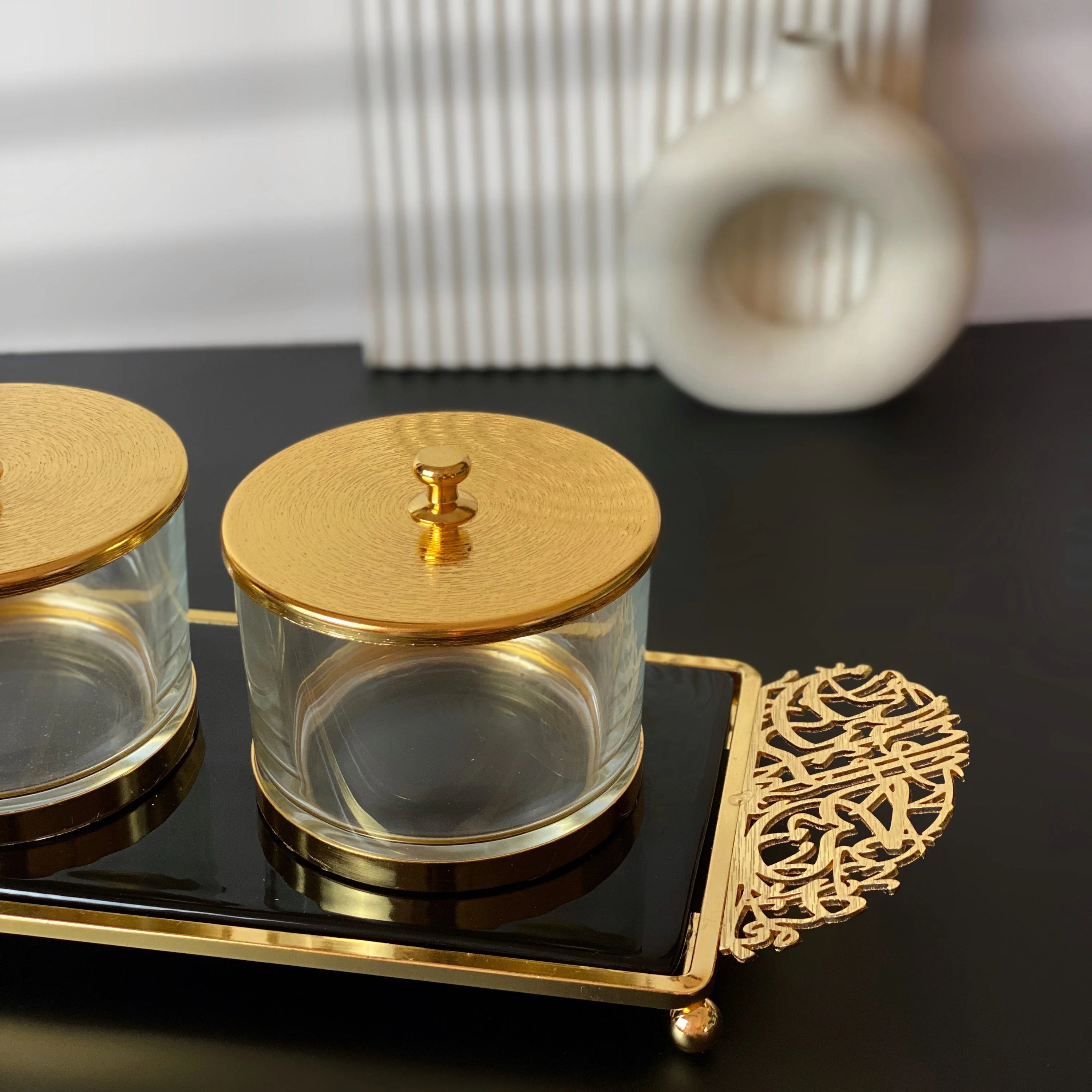 Limited Edition - Snack Serving set (4 Bowls) - Black & Gold - Image 3