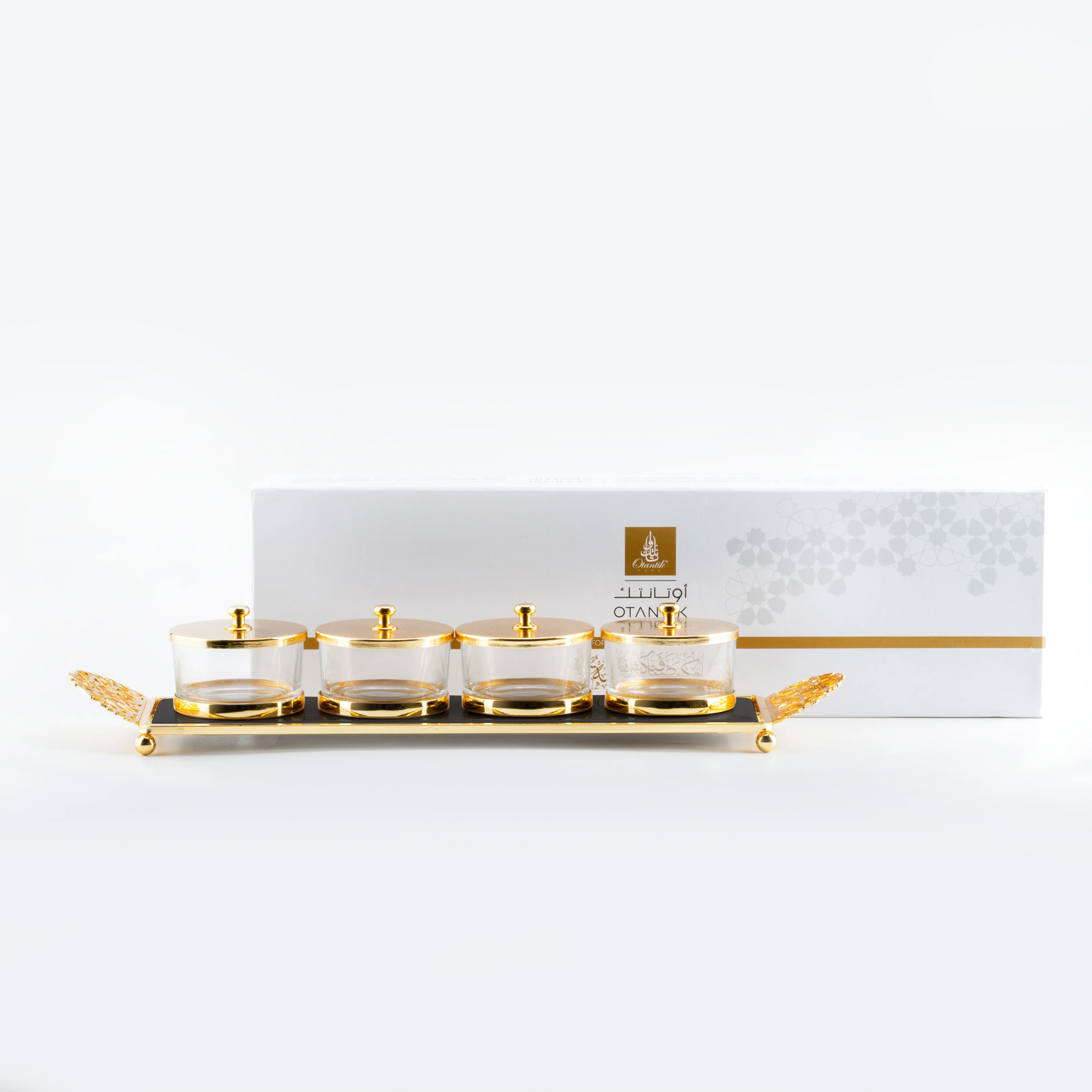 Limited Edition - Snack Serving set (4 Bowls) - Black & Gold - Image 4