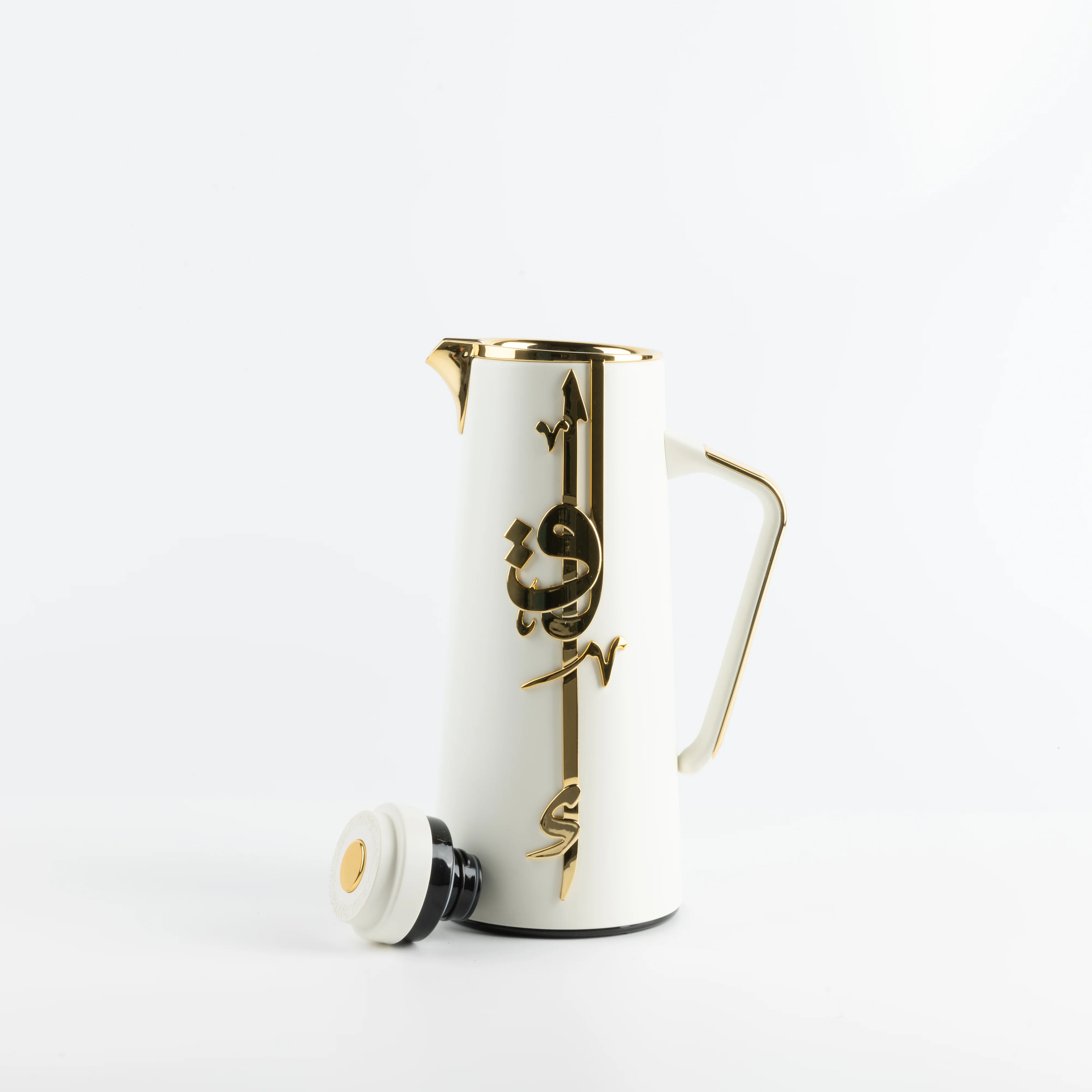 Liqa'a - Vacuum Flask / Thermos - Pearl White & Gold - Image 5