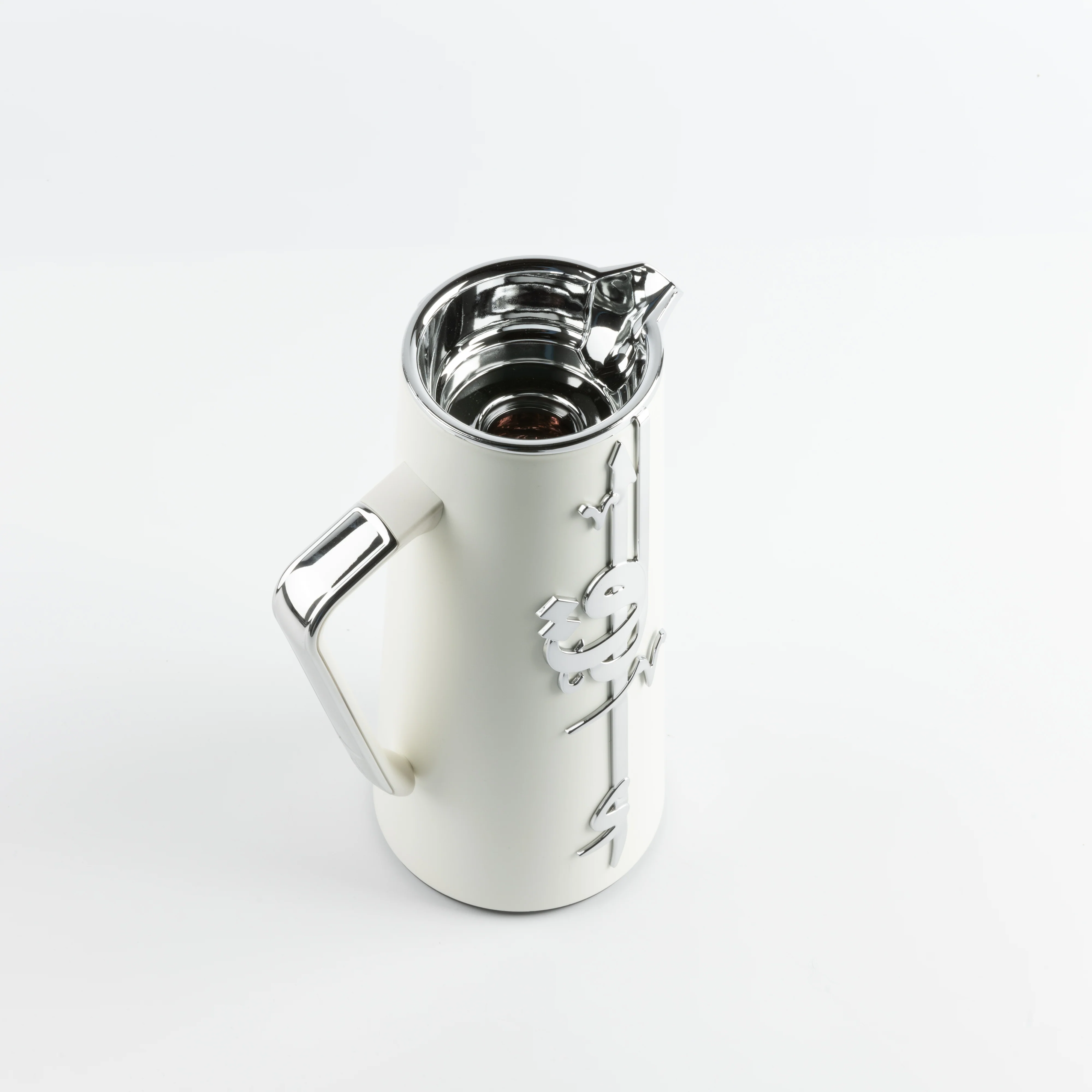 Liqa'a - Vacuum Flask / Thermos - Pearl White & Silver - Image 4