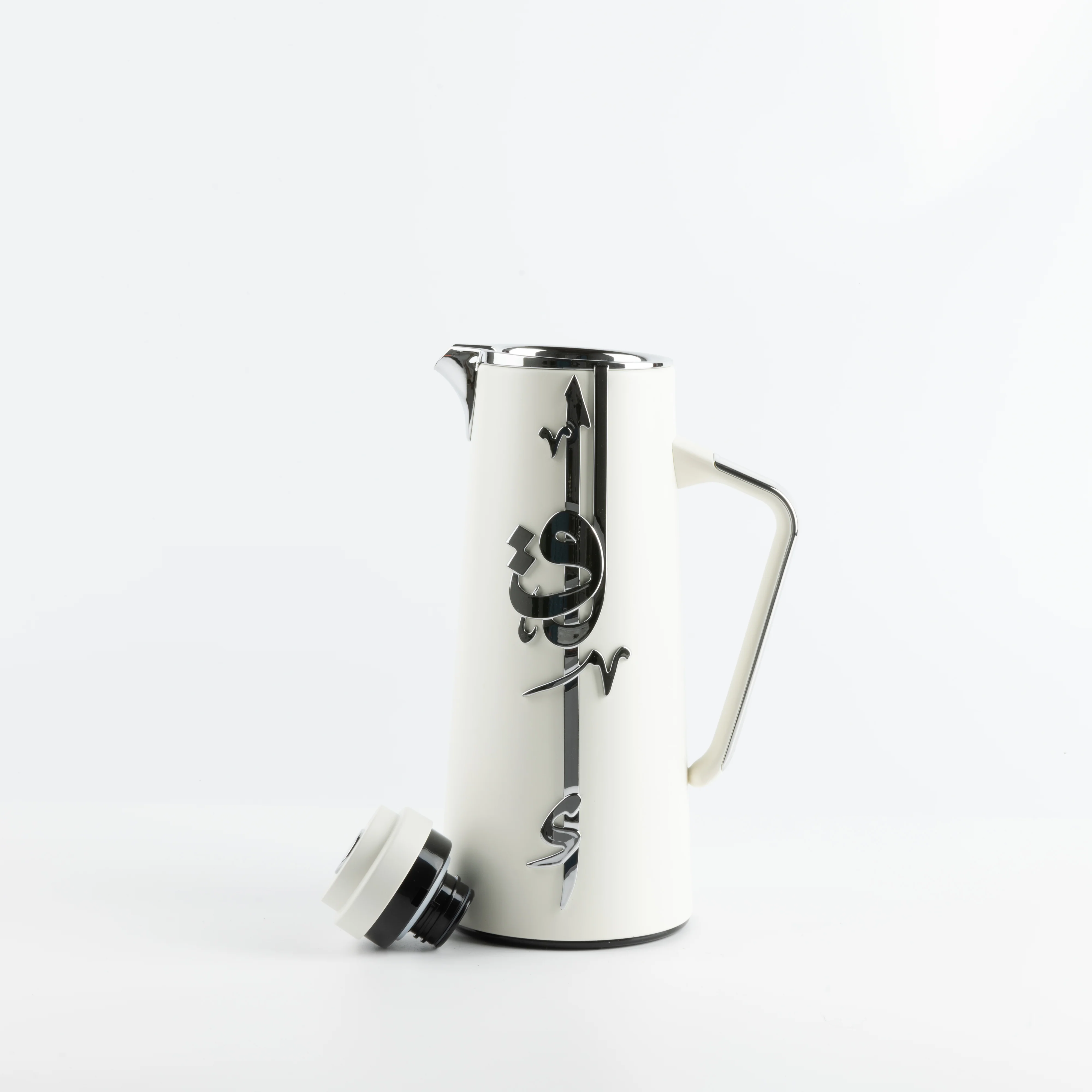 Liqa'a - Vacuum Flask / Thermos - Pearl White & Silver - Image 5