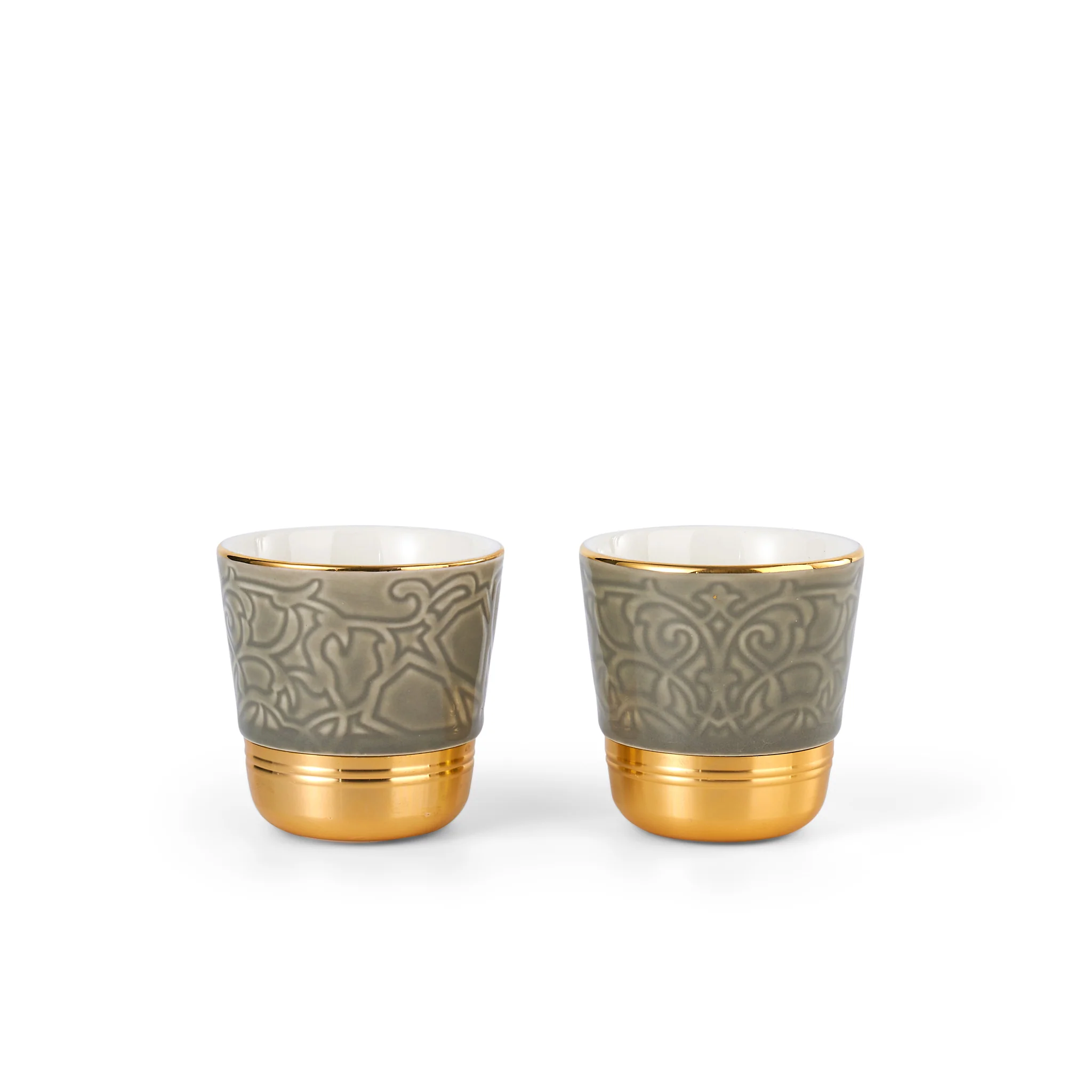 Luxury Majlis - Esspresso Cups (Set of 2) - Glossy Grey - Image 4