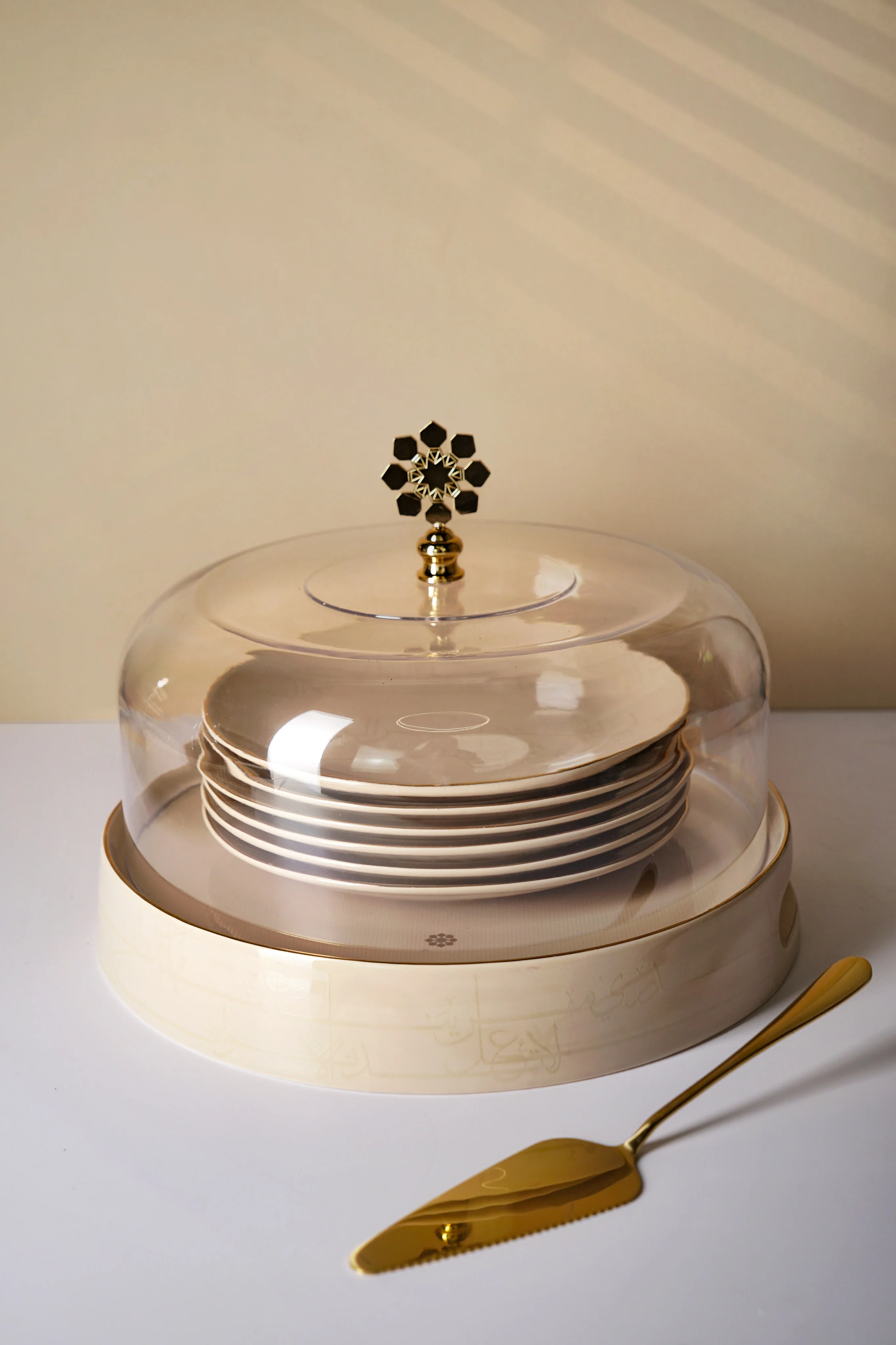 Mirral - Cake Set (9-Pc) - Beige & Gold - Image 4