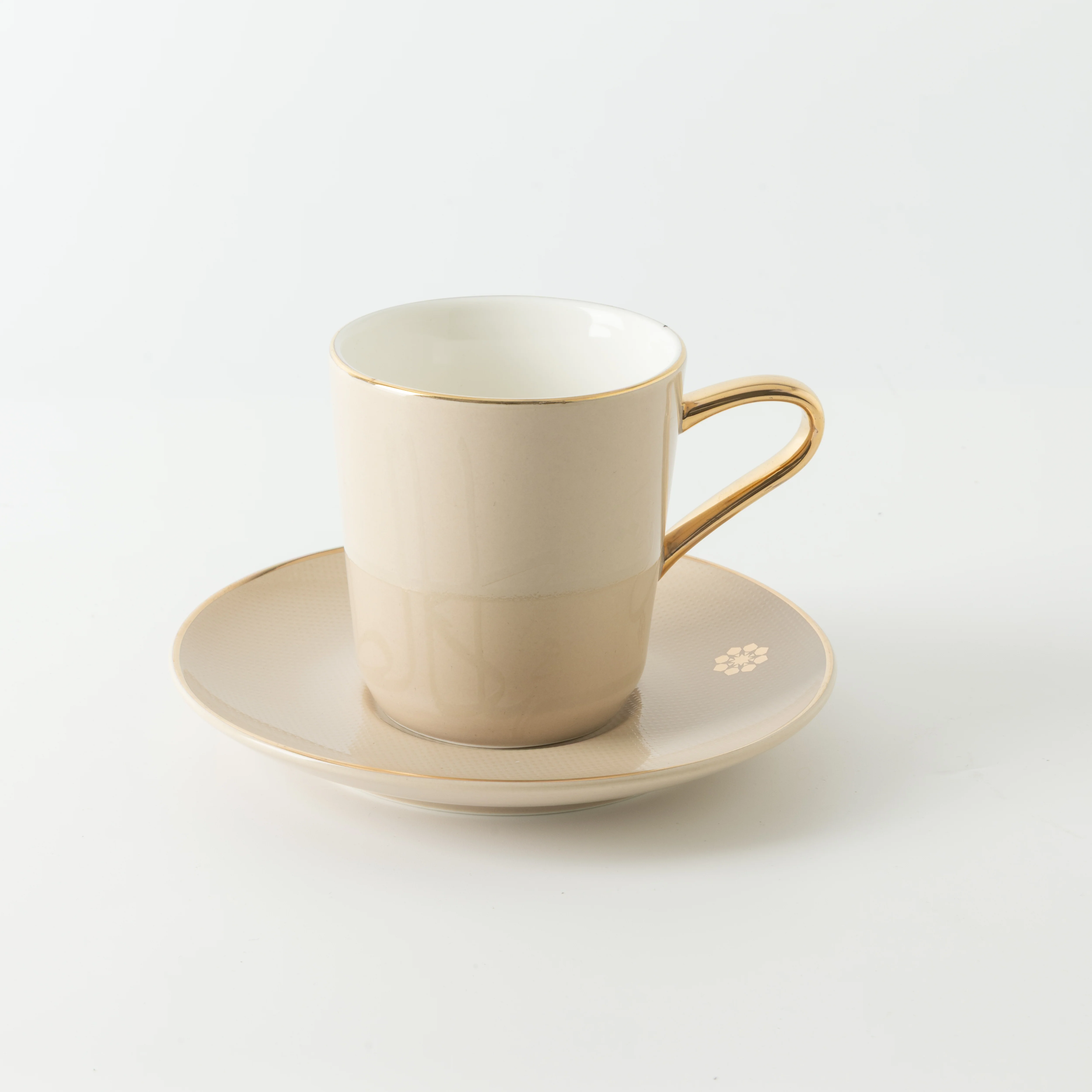 Mirral - Cappuccino Set (12-Pc) - Beige & Gold - Image 5