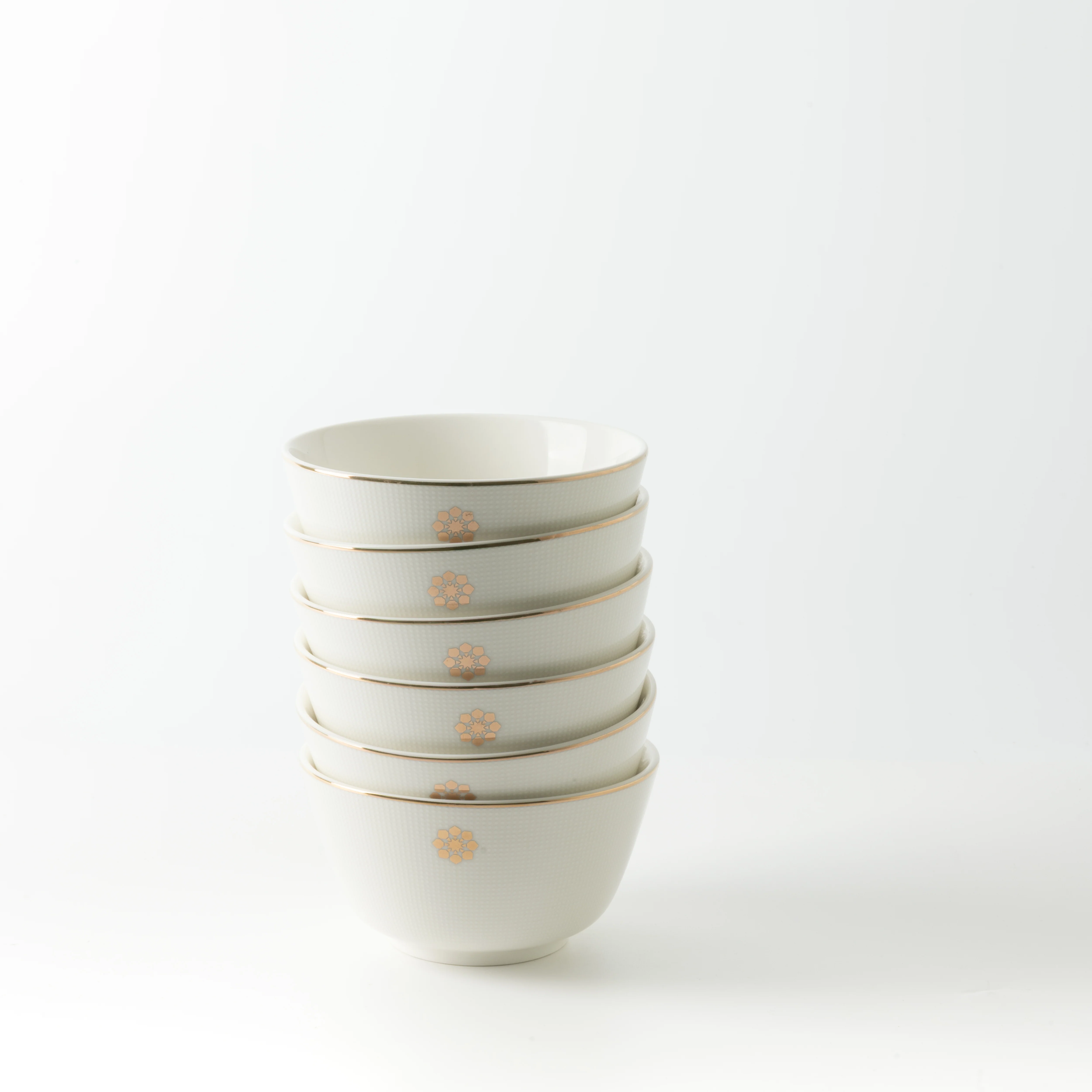 Mirral - Dinner Set (18-Pc) - White & Gold - Image 6