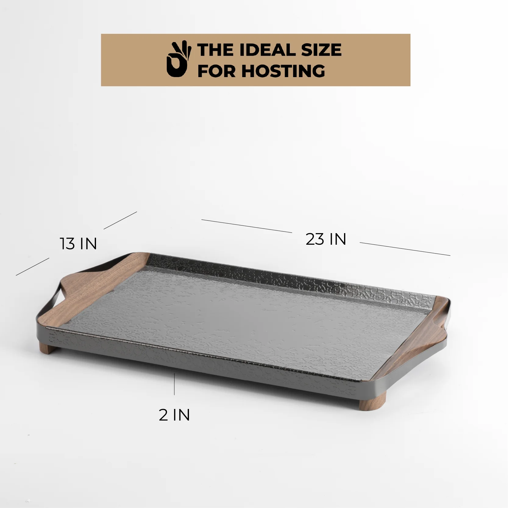 Nourhan- Serving Tray - Back walnut - Image 4