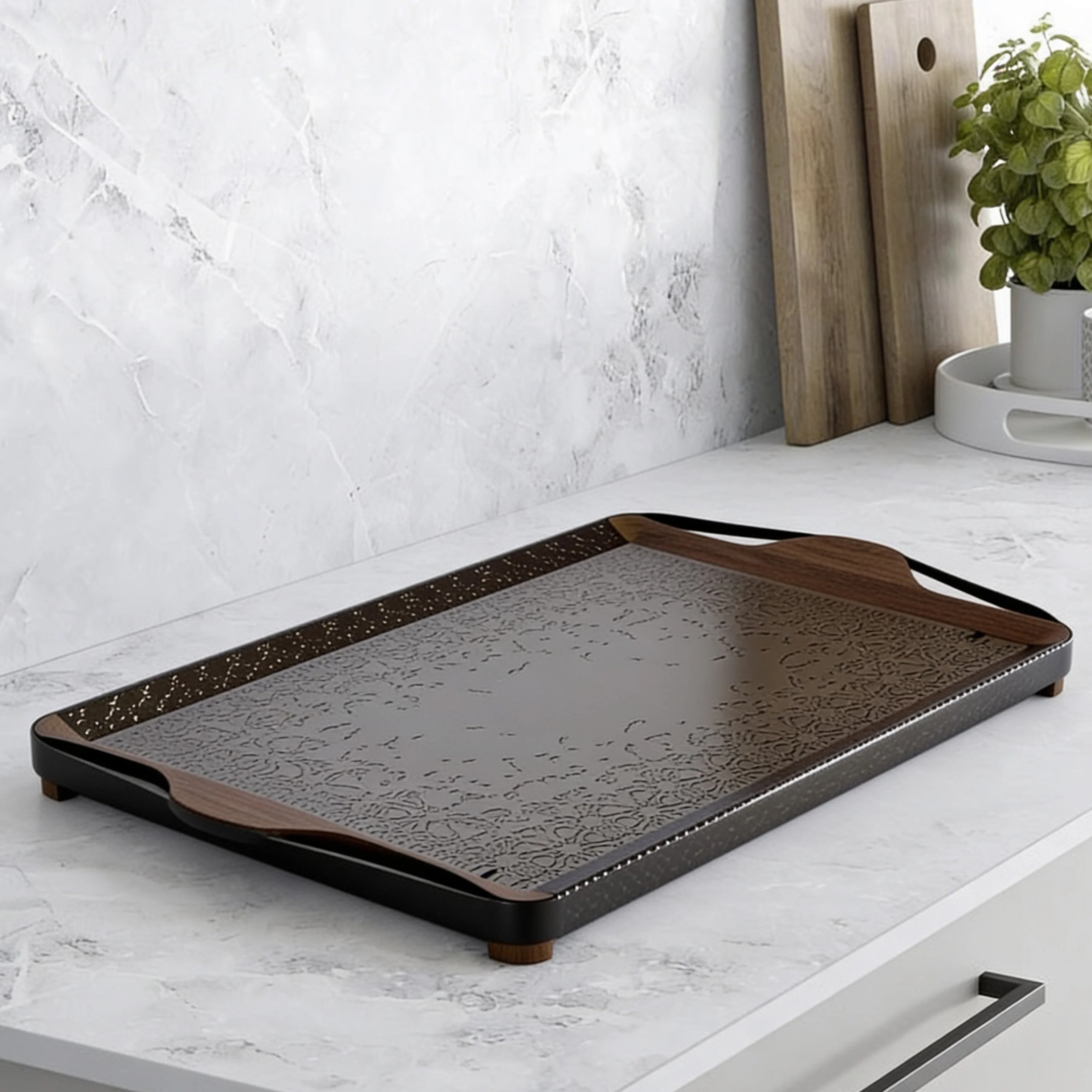 Nourhan- Serving Tray - Back walnut - Image 5