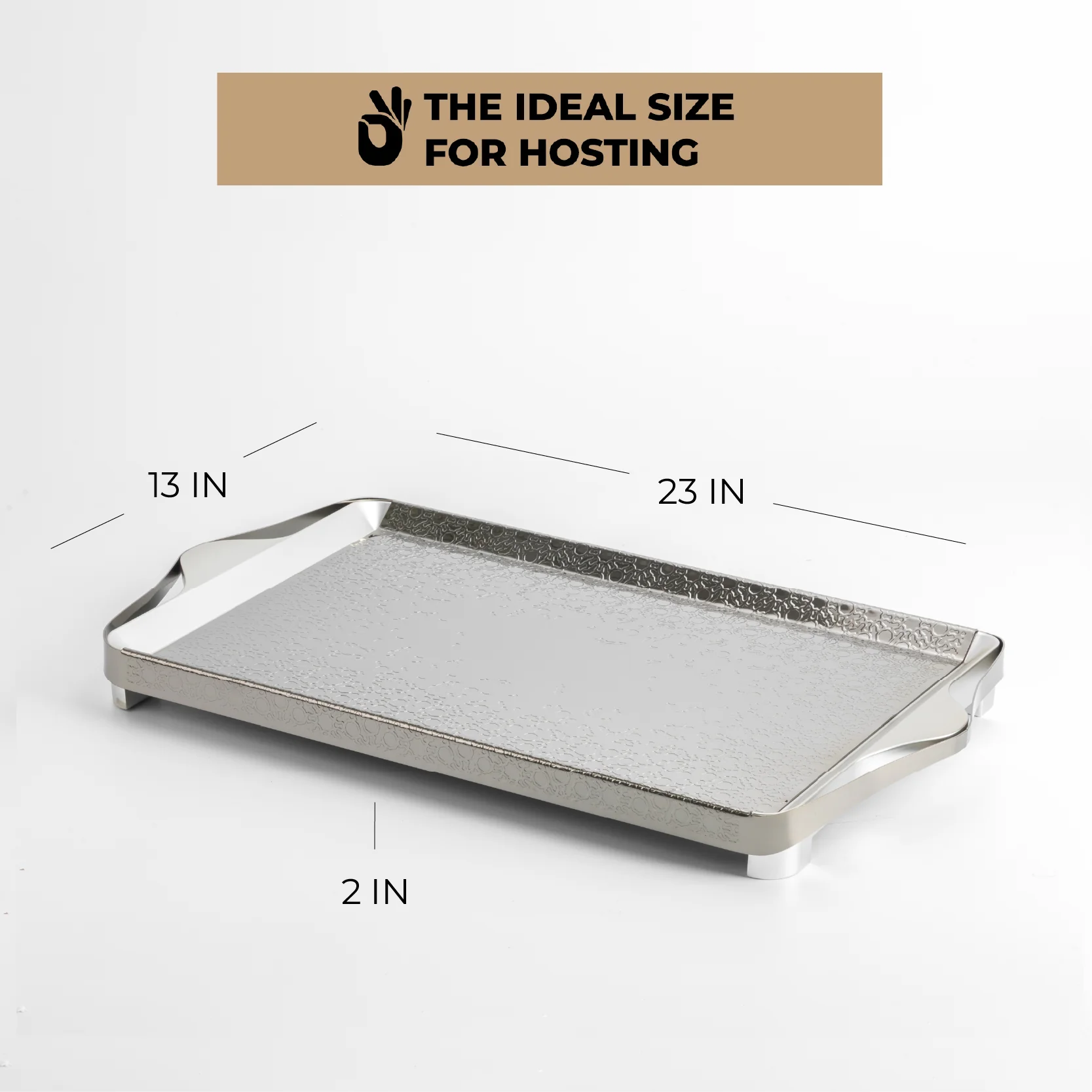 Nourhan- Serving Tray - silver - Image 4