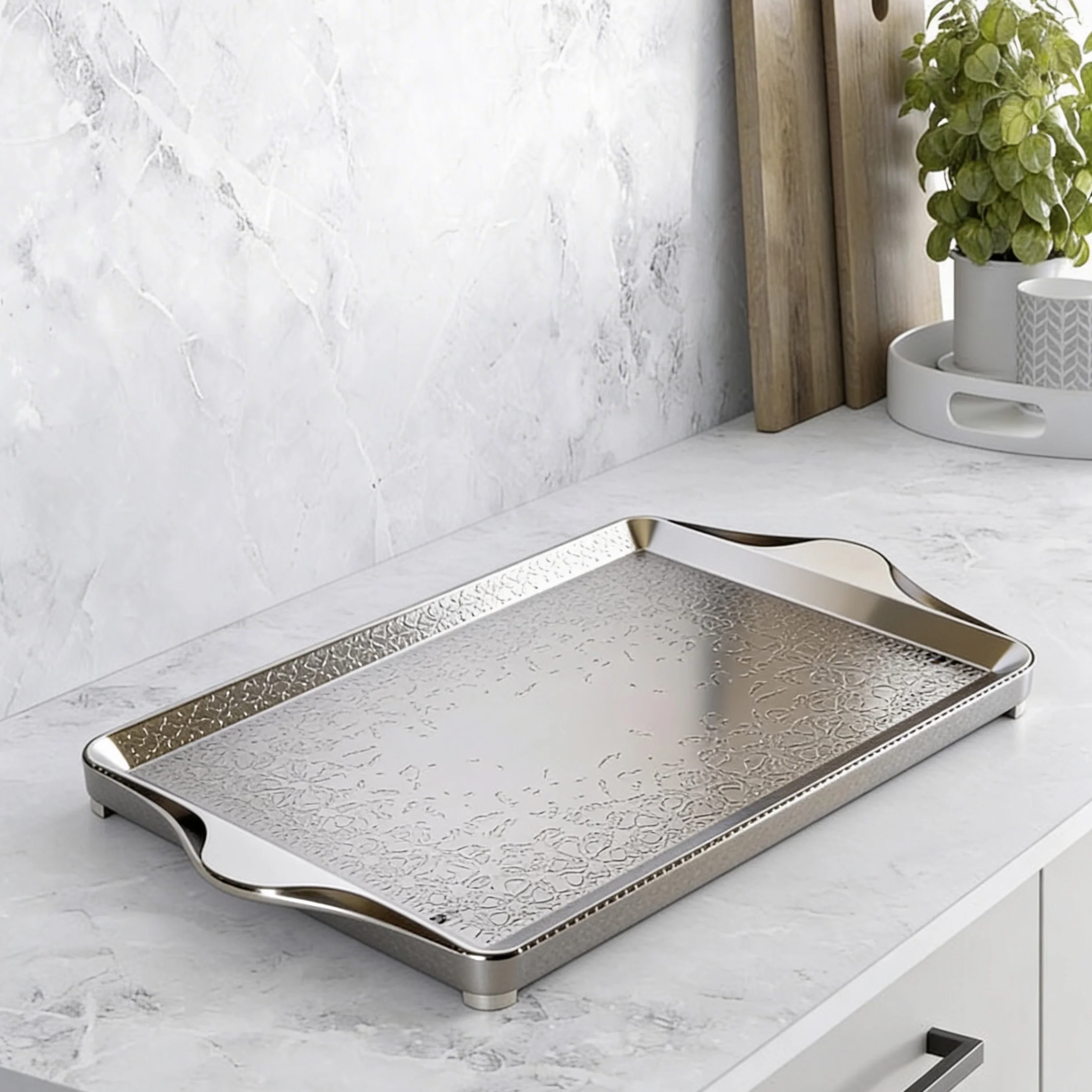 Nourhan- Serving Tray - silver - Image 5