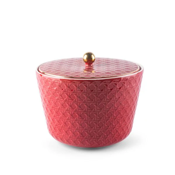 Rattan- Large Date Bowl- Red & Gold - Image 3