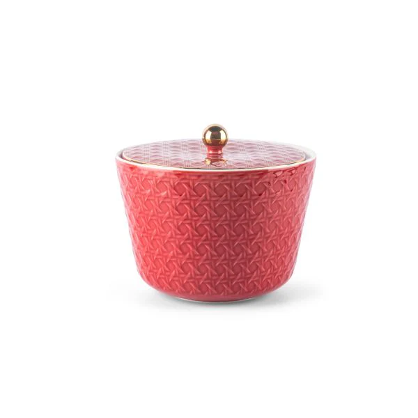 Rattan- Medium Date Bowl- Red & Gold - Image 3