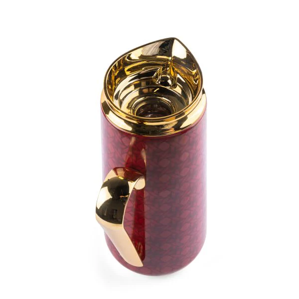Rattan - Vacuum Flask - Red & Gold - Image 4