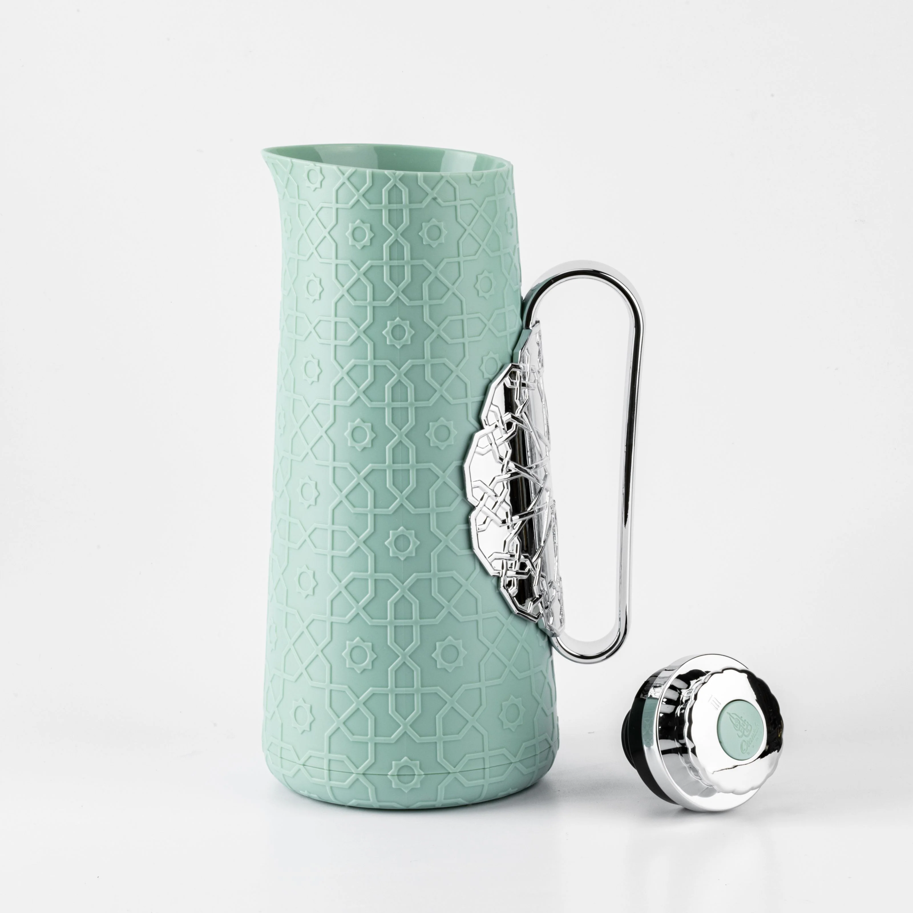 Rosette - Thermos/Vacuum Flask - Baby Blue & Silver - Image 3