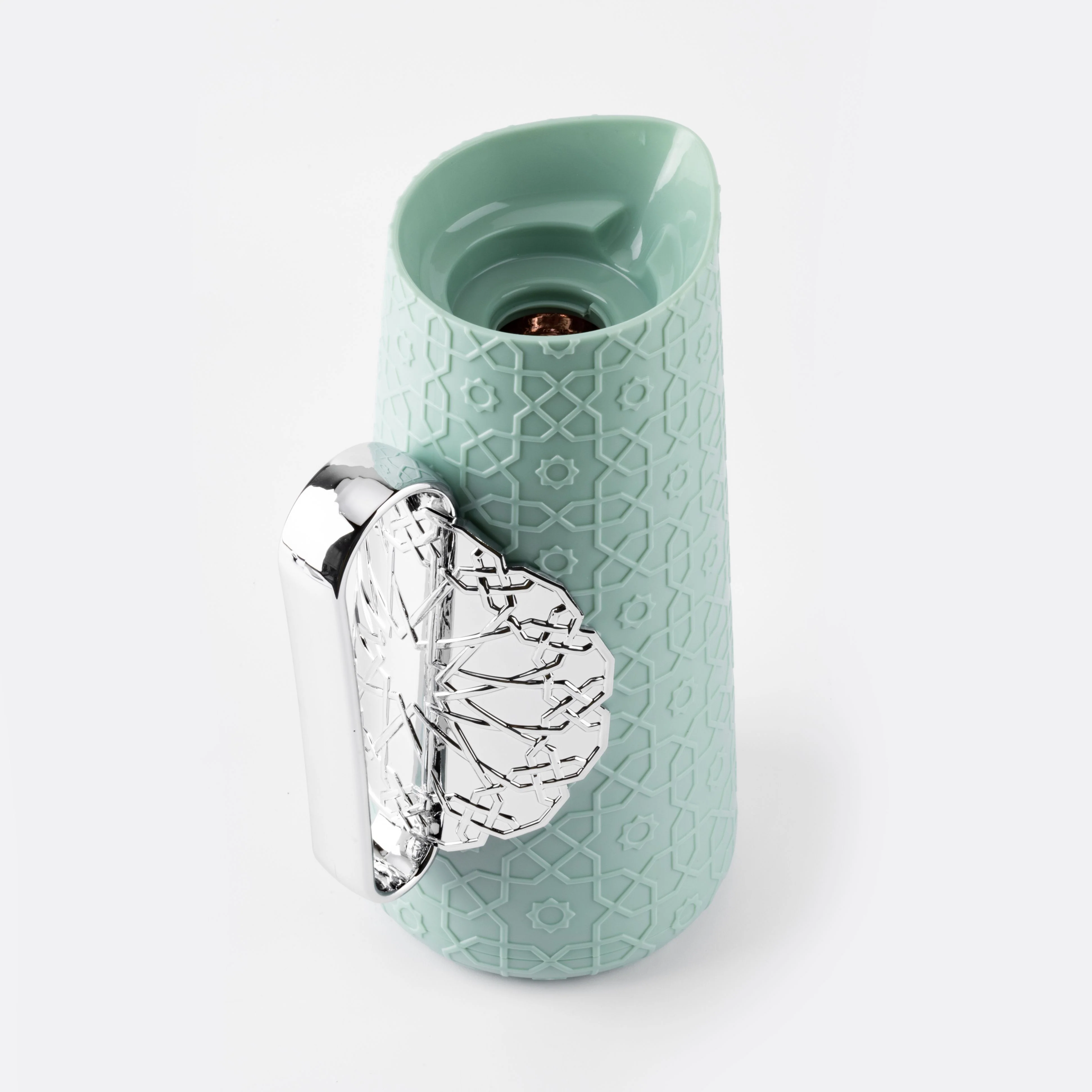 Rosette - Thermos/Vacuum Flask - Baby Blue & Silver - Image 4