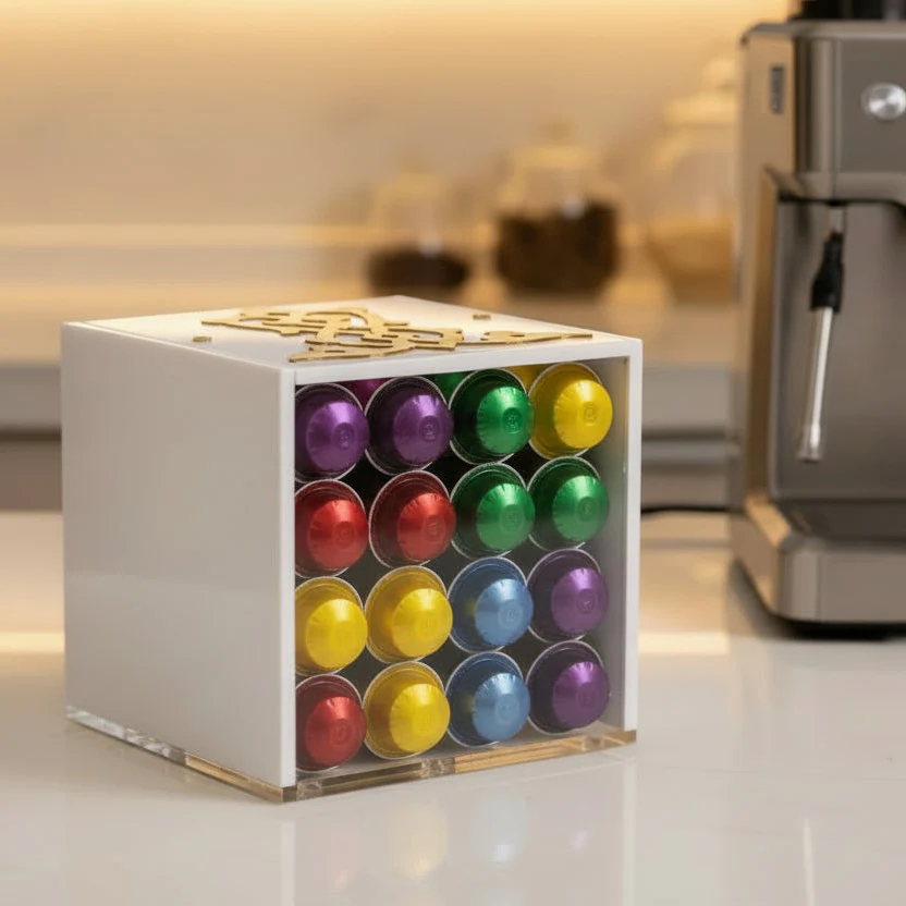 Saraya - Acrylic Box Holder - White - Image 3