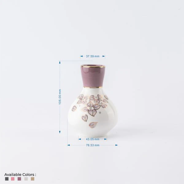 Stylish Lilac - Small Decorative Vase - Beige & Gold - Image 4